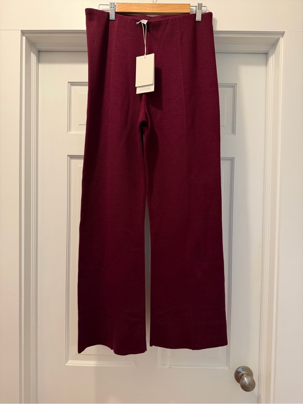 COS straight-leg wool blend knit pants, NWT, size medium